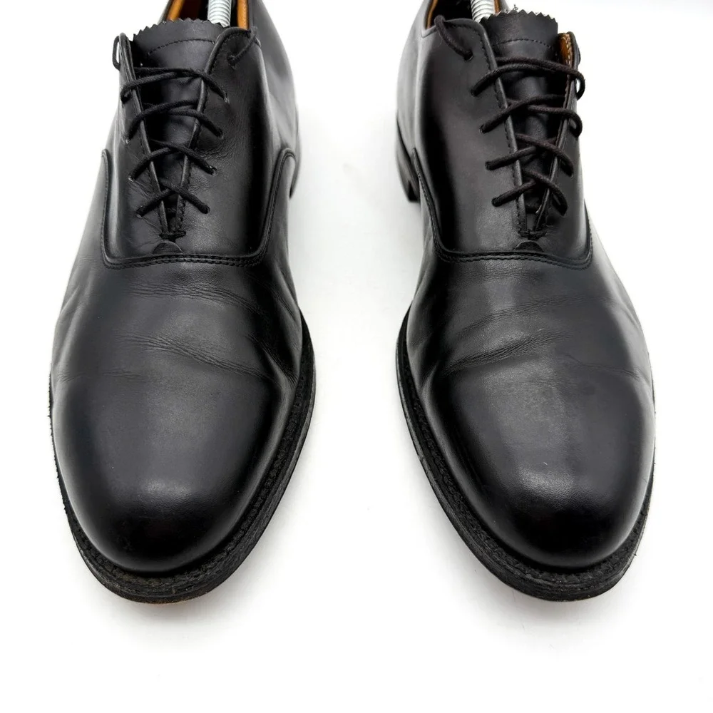 Alden 932 Plain Toe Bal Oxford Mens Size 11 B/D Black Leather Dress Shoes